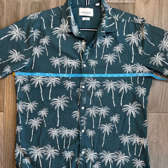 Paper Denim & Cloth Men’s L Hawaiian Palm Short Sleeve Button Down Shirt - Picture 9 of 9
